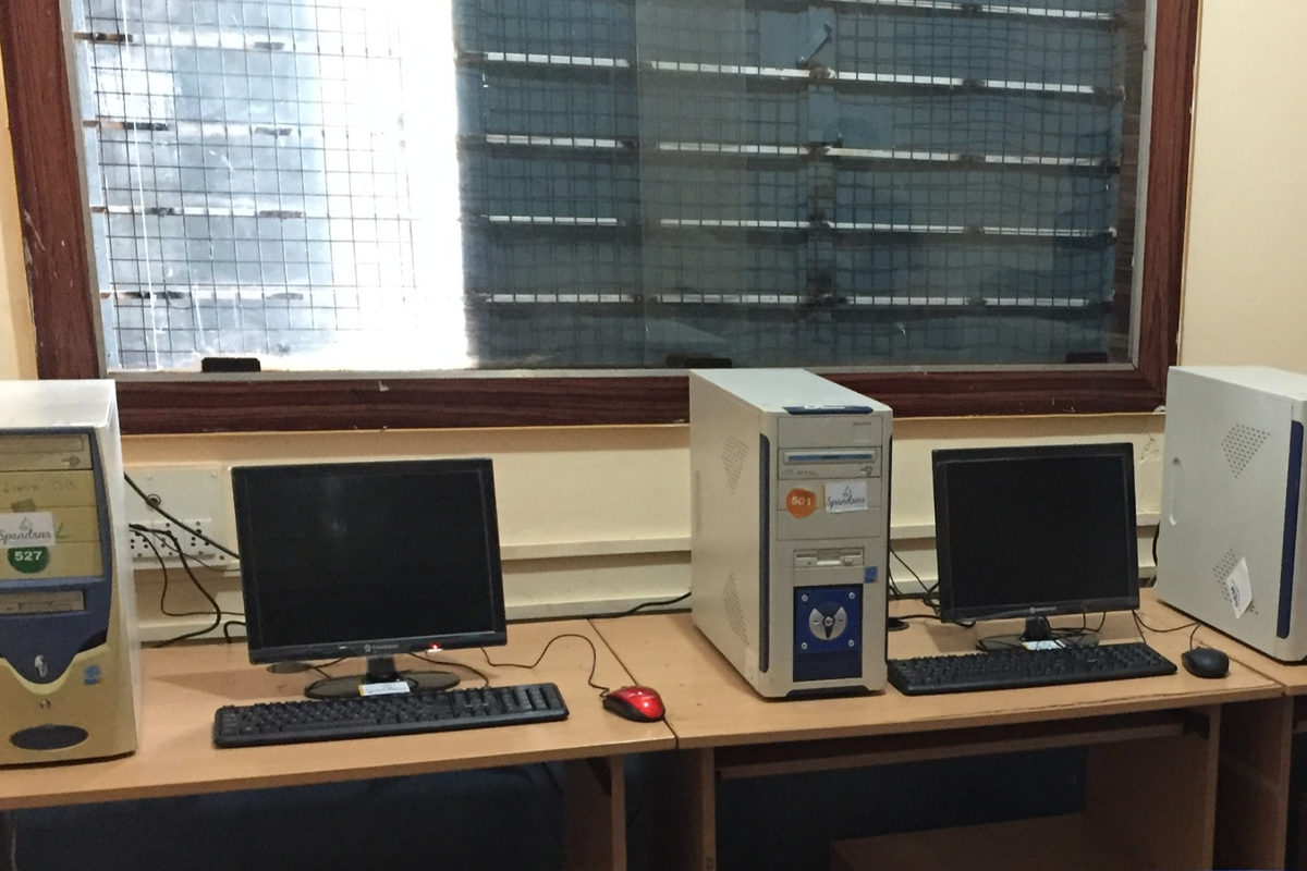 Computers installed in a government school lab
